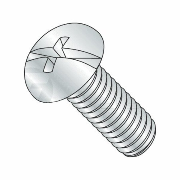 Newport Fasteners #10-32 x 3/4 in Combination Phillips/Slotted Round Machine Screw, Zinc Plated Steel, 100 PK 588107-100